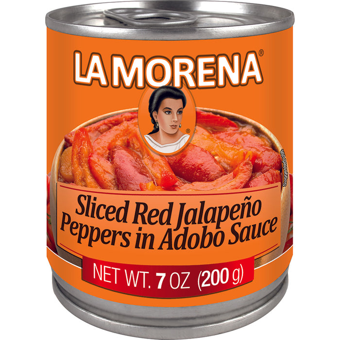 Red Sliced Jalapeño Peppers in Adobo Sauce by La Morena
