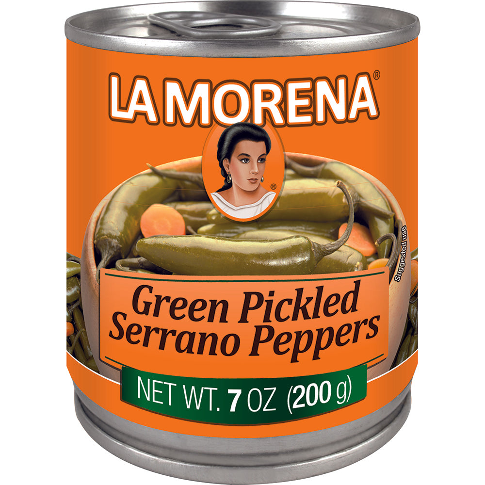 Green Pickled Serrano Peppers by La Morena
